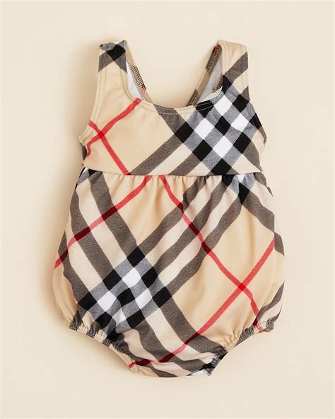 infant burberry bathing suit.